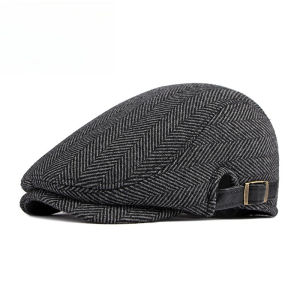 British Retro Woolen Beret Autumn Winter Warm Duckbill Hat Forward Cap Dad Hat Stylish Cosplay Accessory