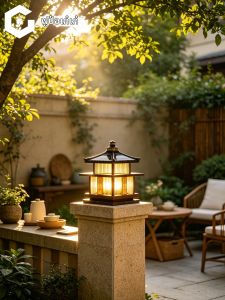 GAOBIGEGE | Traditional Chinese Style LED Waterproof Outdoor Pillar Light