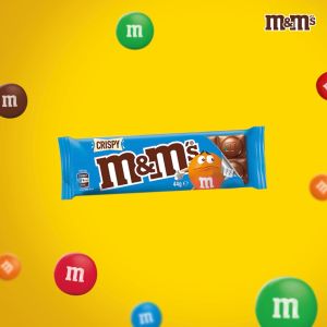 M&Ms Crispy เอ็มแอนด์เอ็ม 44 กรัม คริสปี้ ช็อกโกแลตบาร์สอดไส้ข้าวพอง