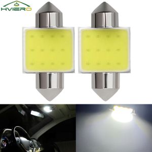 2Pcs 12SMD White Color COB Festoon Dome Lights Reading 31mm 36mm 39mm 42mm 3W Car Led Bulbs Interior DC 12V Double Pointed Lamp