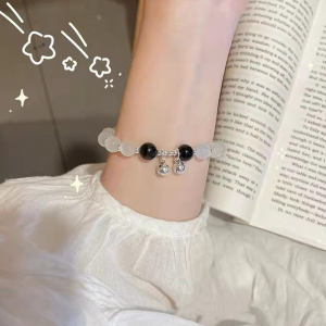 Butterfly Imitation Cats Eye Stone Bracelet Unique Design Grey Moonlight Bracelet for Girlfriend Best Friend Couple Jewelry Trendy