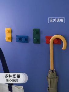4Pcs/Set Gantungan Baju Dinding Tempel Tembok Pintu Kamar Mandi Kunci Handuk Hook Cable Organizer Serbaguna