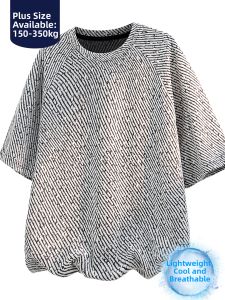 BINHANG | Plus Size Breathable Slimming Short Sleeve Casual T-Shirt