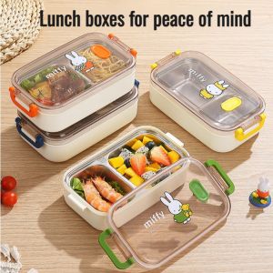 Adult Portable Lunch Box Double Insulated Lunch Box Mifi Portable Lunch Double Layer Bento Box