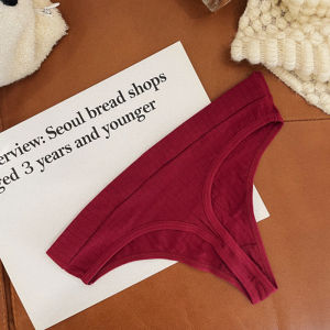 Quần Lót Nữ Thể Thao Cotton Nguyên Chất Gợi Cảm Thoáng Khí Cỡ Lớn Thoải Mái Không Đường May Quần Lót Chữ T