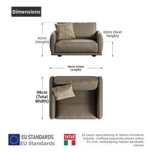 VATAR | Modern Luxury Small Apartment Full Leather Sofa