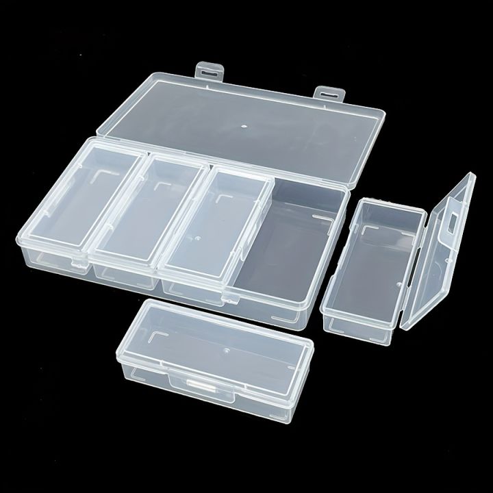 4 Adjustable Dividers Clear Plastic Storage Organizer Box - Craft ...