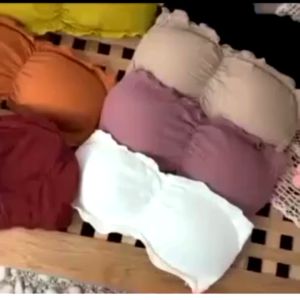 EFBRA540 Bra Kemben Motif Serut Pakaian Dalam Wanita Kemben Bandeau Crop
