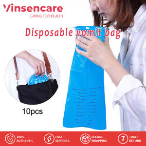 Vinsencare 10Pcs 1000ML Disposable Travel Car Airplane Motion Sickness Nausea Vomit Bag-Hygienic/Secure and Eco-Friendly Emergency Solution