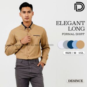 DESINCE Men Business Shirt Office Formal Smart Long Sleeve Men Clothing Kemeja Suit MT 168