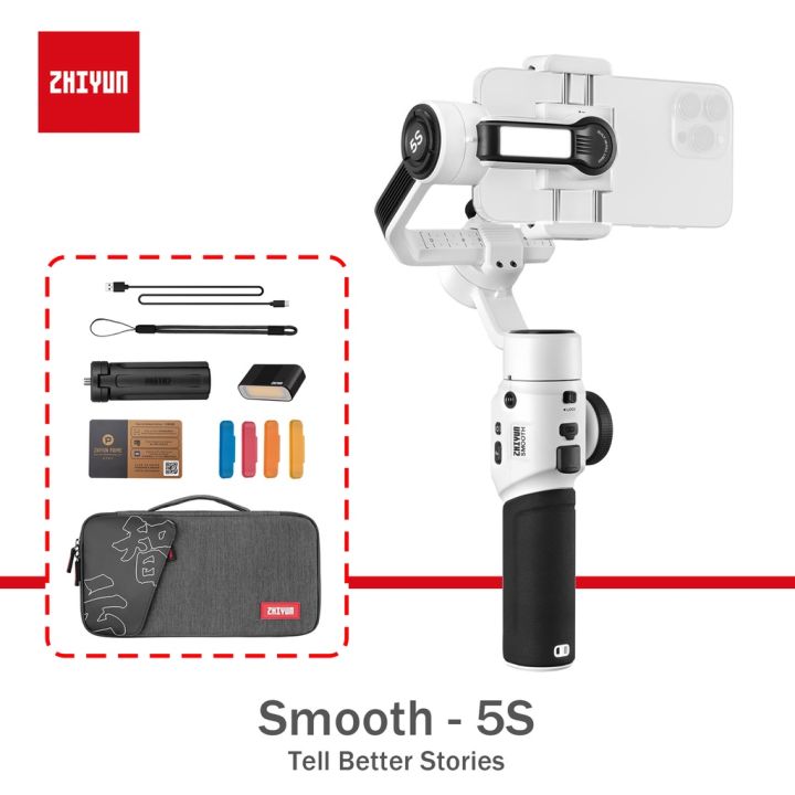 ZHIYUN Smooth 5S Smartphone Stabilizer Pan Tilt Anti Shake Handheld ...