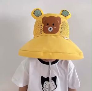 Mũ Vành Rộng Hình Gấu 3D Cho Bé – Chống Nắng Mũ Baby Đi Biển/Đi Chơi