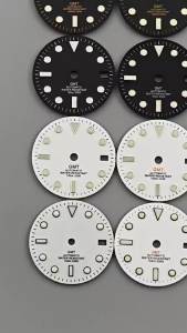 Mặt Đồng Hồ Bằng Thép Không Gỉ Vô Trùng GRAMOCK 29mm - Đen/Trắng/Xanh lá/Xanh dương/Đỏ/Cam GMT Chữ Sáng Màu C3 Xanh Lá Phù Hợp Với Bộ Máy NH34