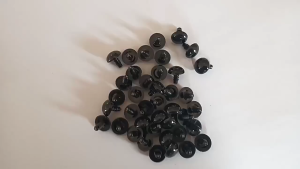 100Pcs 6-12mm Doll Eyes Black Plastic Safety Eyes Doll Toy DIY Accessories