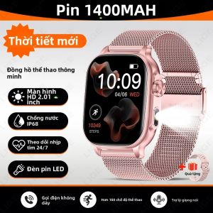 LIGE | Đồng Hồ Thông Minh LIGE Mới 1400mAh Có Đèn Pin Cuộc Gọi Bluetooth Theo Dõi Sức Khỏe Thời Gian Thực Chống Nước IP68 Dành Cho Người Lớn Nam Nữ Dùng Cho Thể Thao