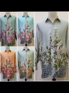Kemeja Batik Lelaki Baiduri #Kemeja23031 Seta Pura Silk BBS