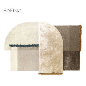 SoFINO | Unique Irregular Shaped Artistic French Retro Luxury Carpet
