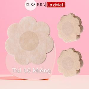 Miếng dán ngực ti giấy mềm mỏng dán một lần túi 10 miếng phù hợp nam và nữ kích thước 65cm ELSA BRA