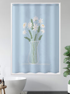 Self-Adhesive Waterproof Kitchen Bathroom Curtain No Punching Installation Light Blocking Small Window Waterproof Privacy Protection