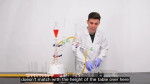 Mini Lab Lift Platform 10x10cm Stainless Steel Lifting Stand Untuk Alat Lab Presisi