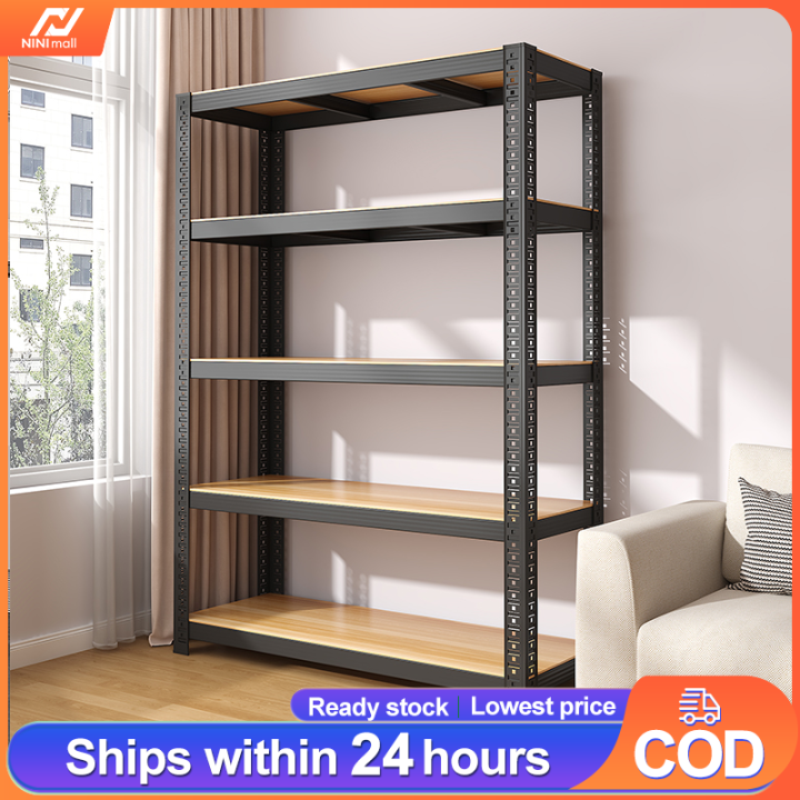 3/4/5 Tier Boltless Steel Rack Adjustable Shelf Kitchen Rak Bertingkat ...