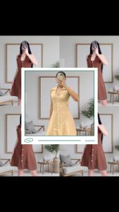 Lainey Dress with Collar & Button Embellishments: A Stylish Fit for All Sizes