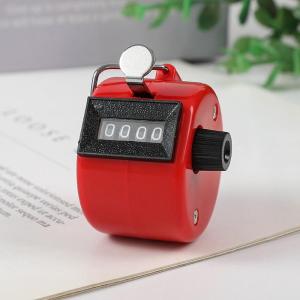 【T】1 Pc Handheld 4 Digital Tally Counter Mechanical Manual Palm Clicker Number Count Assorted 8 Color Tally Counter Number Count