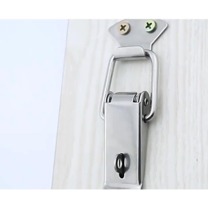 (3 SIZES) STAINLESS HEAVY DUTY Cabinet Box Spring Loaded Toggle Catch Lock Latch Clasp Buckle W/ Padlock Hole