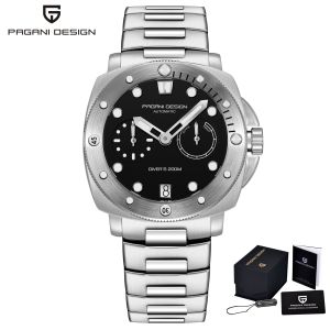 2024 PAGANI DESIGN Mens Dive Mechanical Watches Stainless Steel Sapphire Glass 200M Waterproof Wristwatch Watch for Men PD1767