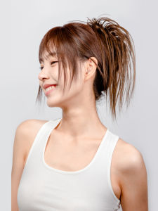 LUCY LEE | LUCYLEE Heart Shaped Hair Clip Realistic Ponytail Cozy Chicken Nest Hair Wig Womens Fluffy Bun Hair Ring