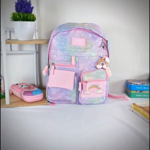Tas Sekolah Ransel Anak Cewek Perempuan Motif Backpack Nilon Kekinian Tas Punggung Bling COD T300