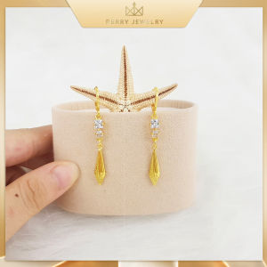 Khuyên Tai Titan Bông Tai Kiếm Đá Dài Mạ Vàng 18K Đính Đá Cách Điệu Thanh Lịch Phong Cách Hàn Quốc Trẻ Trung B22V29 | Jewelry Queenn