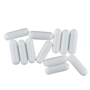 2Pcs PTFE Magnetic Stir Bar Laboratory Cylindrical Magnetic Stirring Rod Lab Use C8x30mm C8x40mm