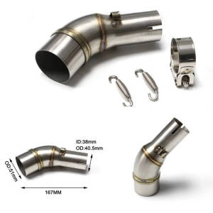 Motorcycle R25 Mt25 For Mt03 R3 Yzfr3 Yamaha YZF Exhuast Middle Link Pipe Connect 51Mm Motorcycle Escape Exhaust Muffler Pipe