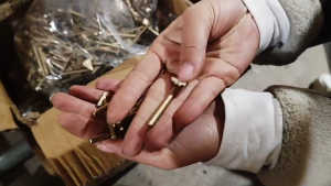 Kepala Las Plastik Segitiga Tembaga 2pcs Pengganti Nozzle Welder yang Awet Konduktif Panas Cepat Untuk Memperbaiki Bumper Tangki Barang Plastik Lainnya