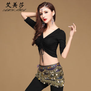Modale Belly Dance Top Womens Upper Body Cover-Up Slimming Fitness Yoga Exercise Clothing plus Size Autumn Winter Outfit