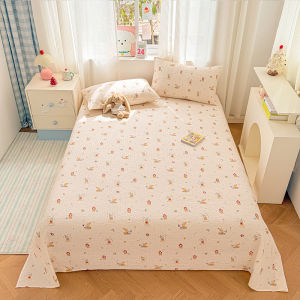 1pc Floral Printed Flat Sheet 100% Polyester Brushed Seeksucker Bed Sheets  Printing Bed Top Sheet Breathable Comfort Home