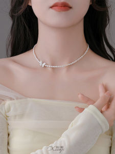 Elegant Natural Freshwater Pearl Butterfly Necklace Fashionable Sweet Mini Bead Clavicle Chain Korean Style Jewelry for Women