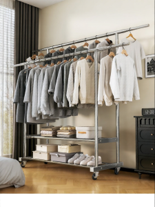 JIAJIESHI | Adjustable Heavy-duty Stainless Steel Clothes Drying Rack for Home Indoor and Balcony Use