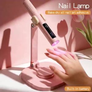 UV LED Nail Lamp Set Dryer Touch Lamp Rechargeable With Stand UV Light Drying Nails Gel Polish Lamps Quick Drying Cure Tools