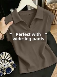 V.C.I | Premium Beige Short Sleeve Polo Shirt Women Summer
