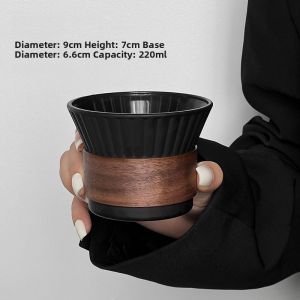 Ins Style High Aesthetics Matte Black Heat-Resistant Coffee Cup