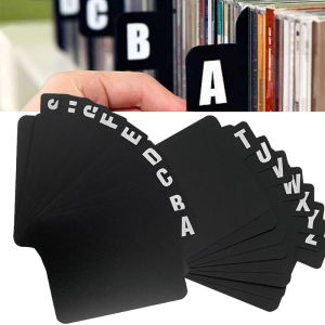 26 Pcs Acrylic Vinyl Record Dividers A-Z DVD Organizer Dividers File Dividers with Alphabet Tabs Cd Record Index Card
