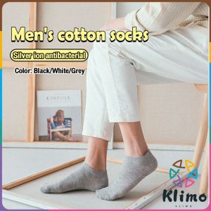 Mens Cotton Socks Invisible Socks Foot Socks For Men 3 Colors Black/White/Grey