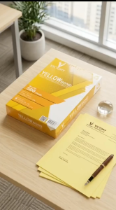 Victory Yellow Woodfree Paper | 500 sheets 1 Ream | Bright Colored Paper for School & Office Use/Legal size