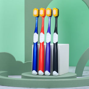 Premium Care 0.12mm Tooth Brush with Wide Head Extra Soft Toothbrushes 65 Double Layered Bristle