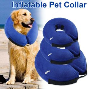 CRUSHES Soft E-Collar Neck Injury Recovery Dog Cat Head Cone Surgery Lampshade Cone Inflatable Pet Collar