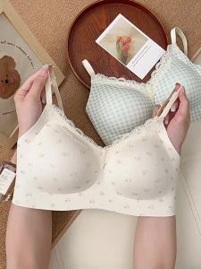 New Summer Lace Bra Set Seamless Gather Support