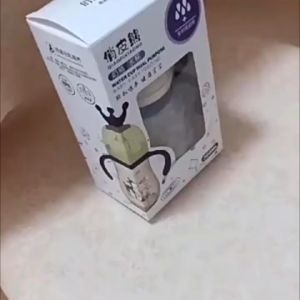 Botol Air Minum Bayi 300ML 2in1 + Sedotan+dot BPA Free / Gelas Kartun Botol Jerami Anak Motif Anti Tumpah