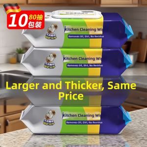 Heavy Duty Grease Remover Kitchen Wipes 80 Sheets
